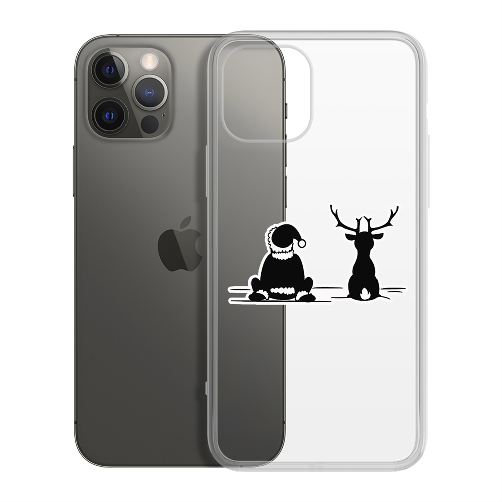 

Чехол-накладка Krutoff Clear Case Мечтатели для iPhone 12/12 Pro, Прозрачный