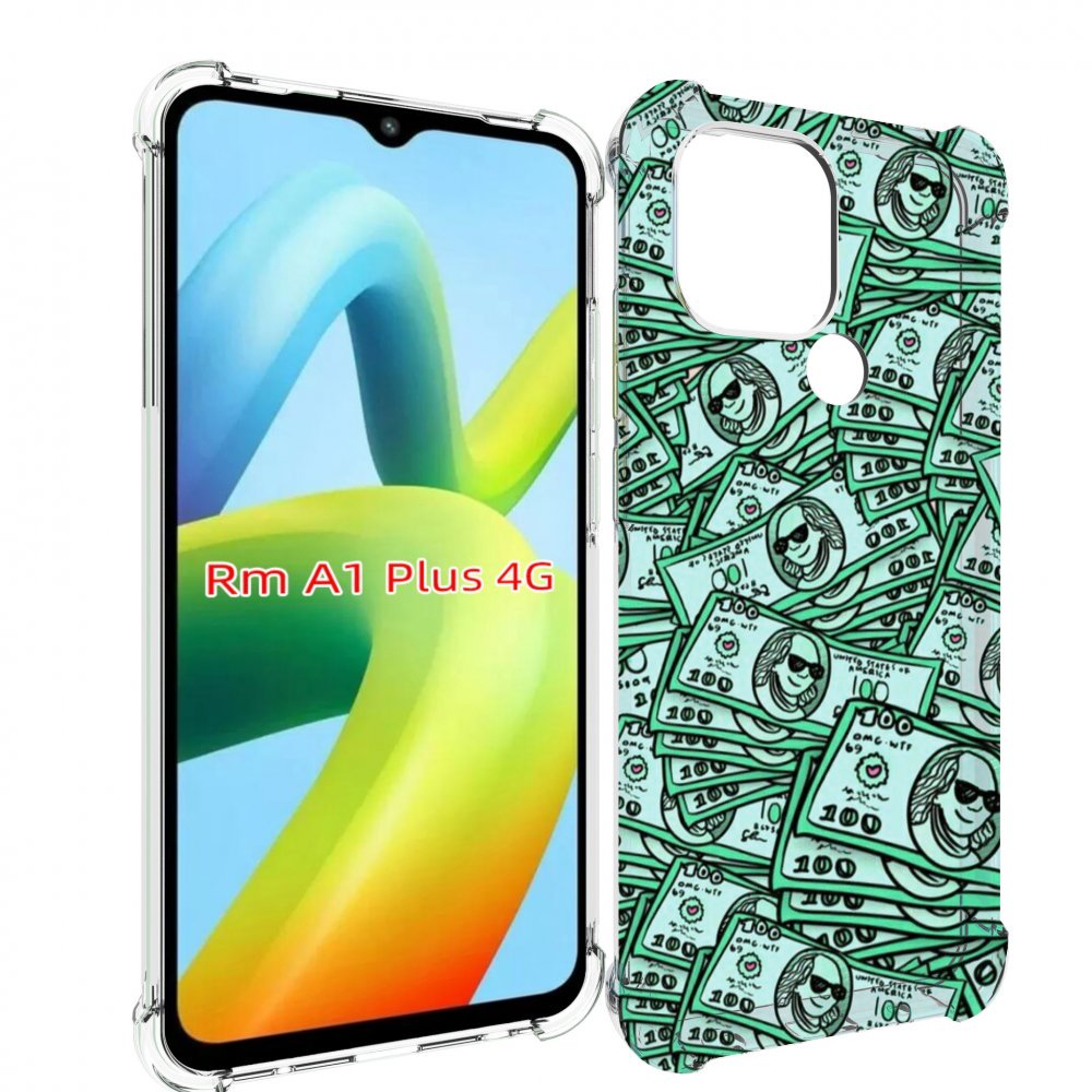 

Чехол MyPads доллары картинка для Xiaomi Redmi A1 Plus +, Прозрачный, Tocco