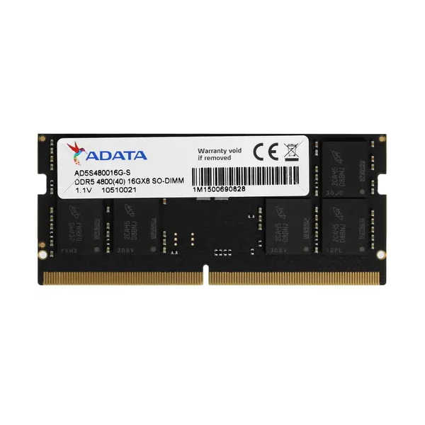 

Оперативная память Adata AD5S480016G-S для ноутбука, 16 ГБ, DDR5-4800, 3215920, AD5S480016G-S