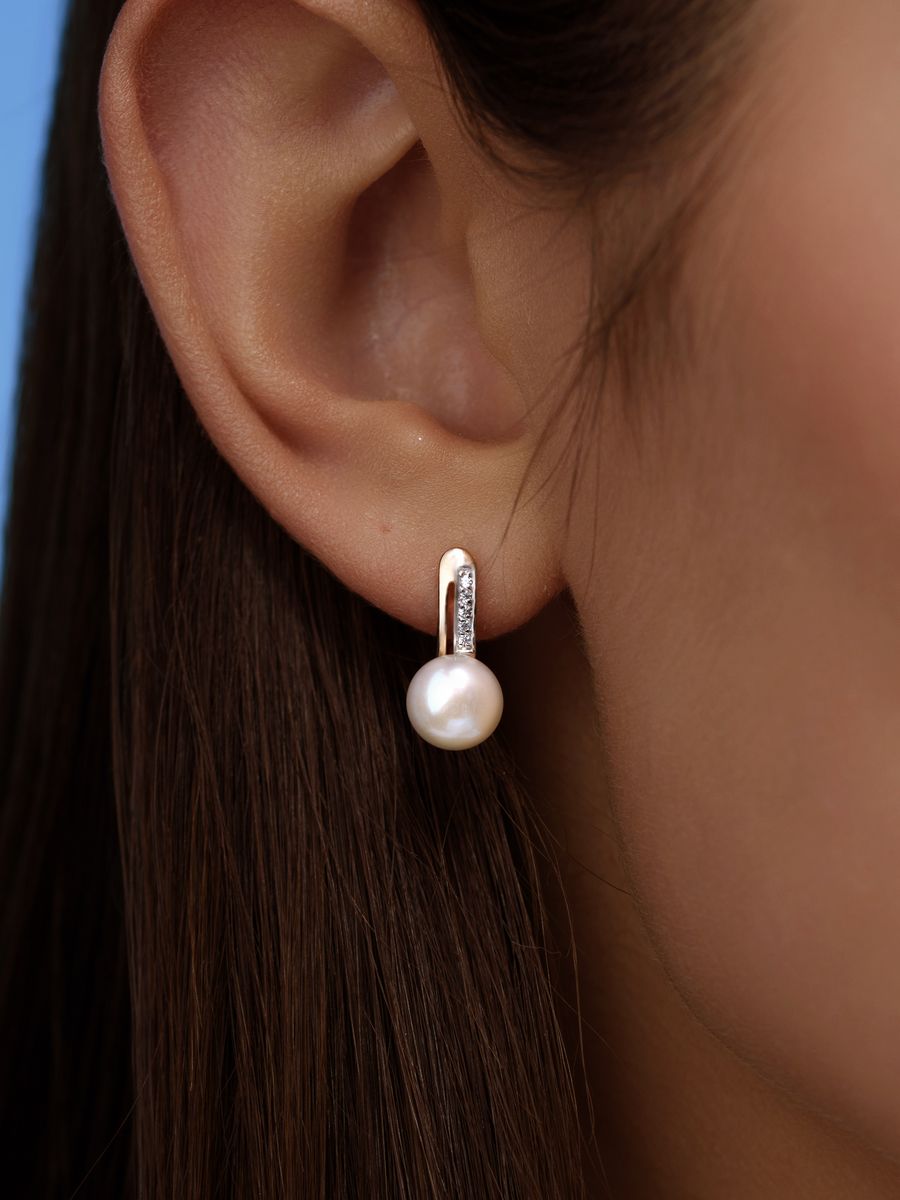 

Серьги из золота Zlato Z2-10369-1в, жемчуг природный/фианит, Z2-10369-1в