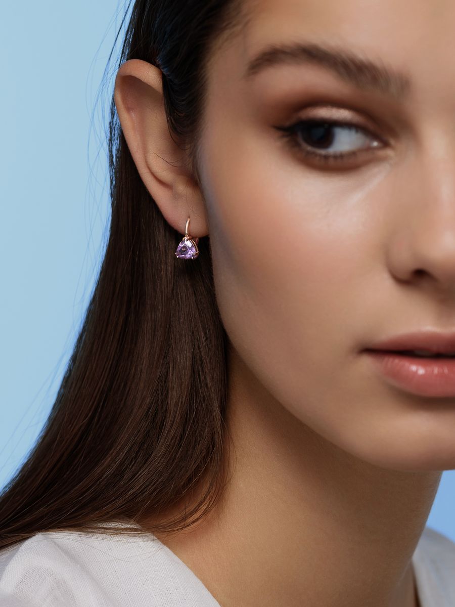

Серьги из золота Zlato Z2-10478, аметист, Z2-10478