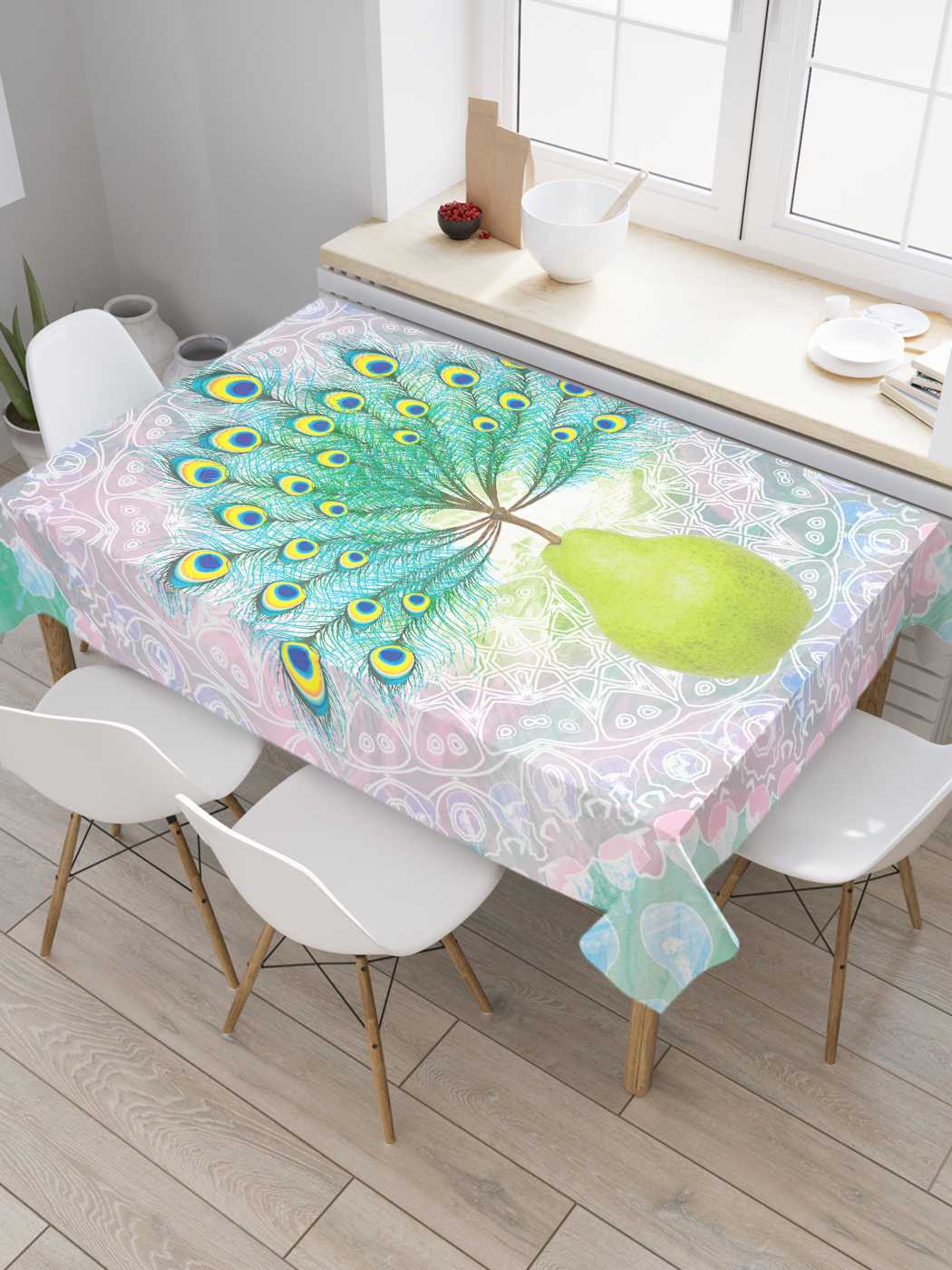 

Скатерть прямоугольная JoyArty "Оригинальный фрукт" из сатена, 180x145 см, Зеленый, Оригинальный фрукт