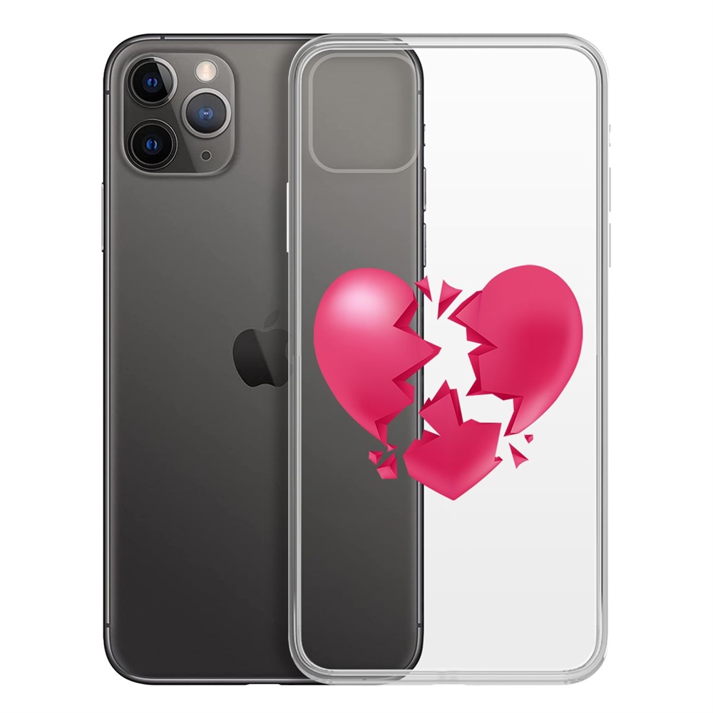 

Чехол-накладка Krutoff Clear Case Разбитое сердце для iPhone 11 Pro Max