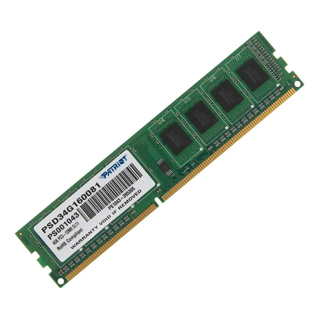 

Оперативная память Patriot Dimm PSD34G160081 4 ГБ, DDR3, 3204483, PSD34G160081