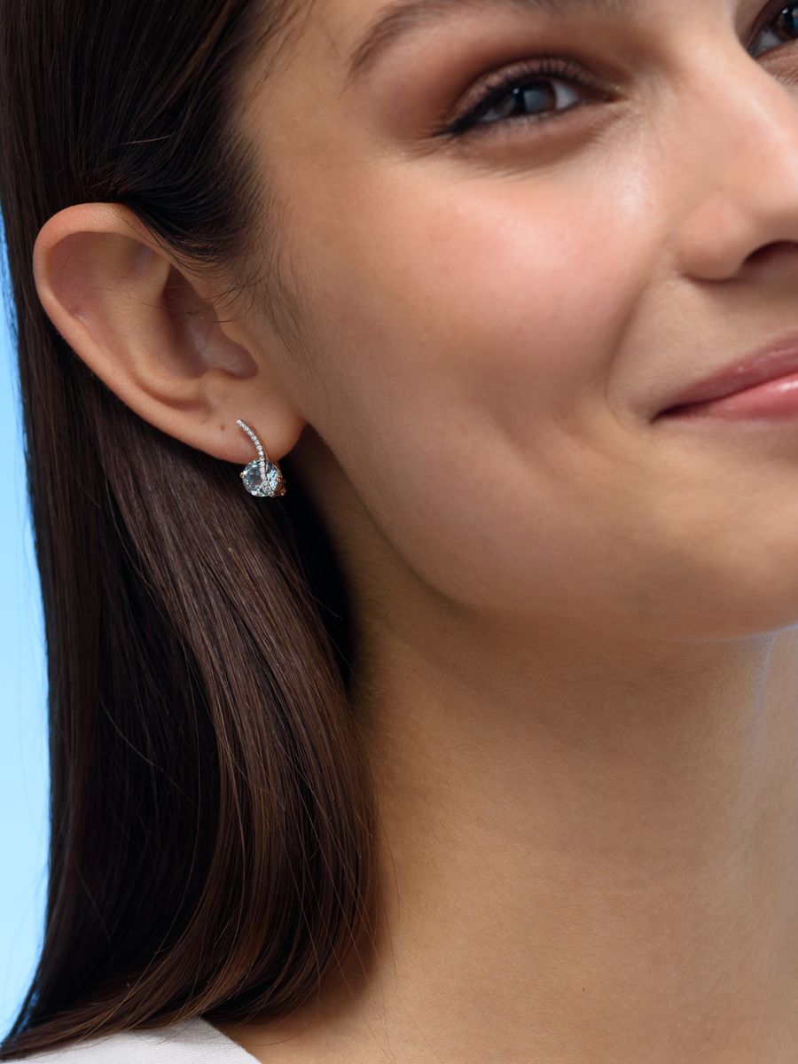 

Серьги из золота Zlato Z2-8287в, топаз/фианит, Z2-8287в