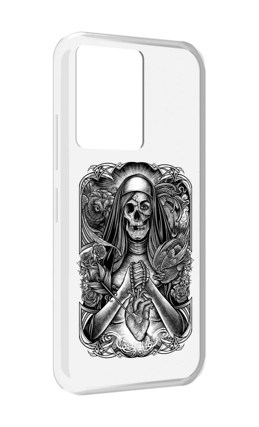 

Чехол MyPads скелет с сердцем для Infinix Note 12 5G X671 / Note 12 Pro 5G, Прозрачный, Tocco