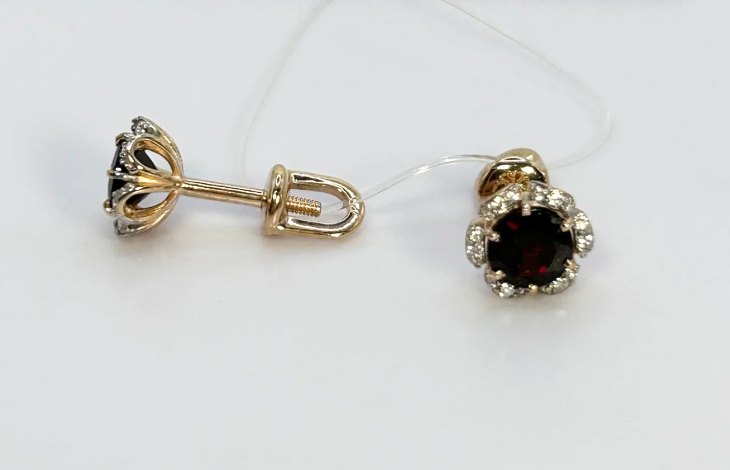 

Серьги из золота Zlato Z2-9773, гранат/фианит, Z2-9773