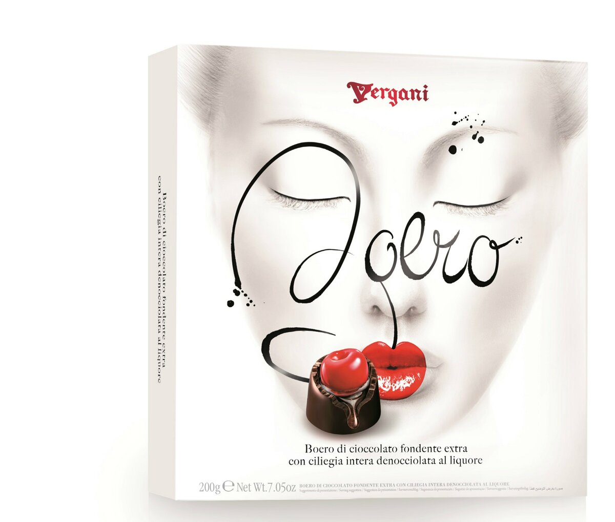 Шоколадные конфеты Vergani Boero пралиновые с вишней в ликере 200 г