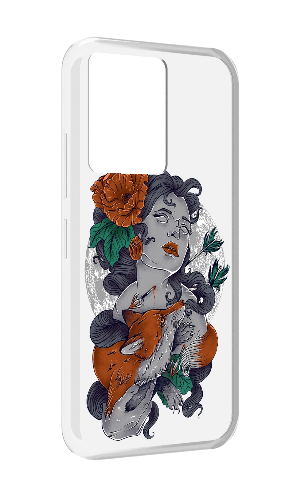 

Чехол MyPads темная девушка с лисой для Infinix Note 12 5G X671 / Note 12 Pro 5G, Прозрачный, Tocco