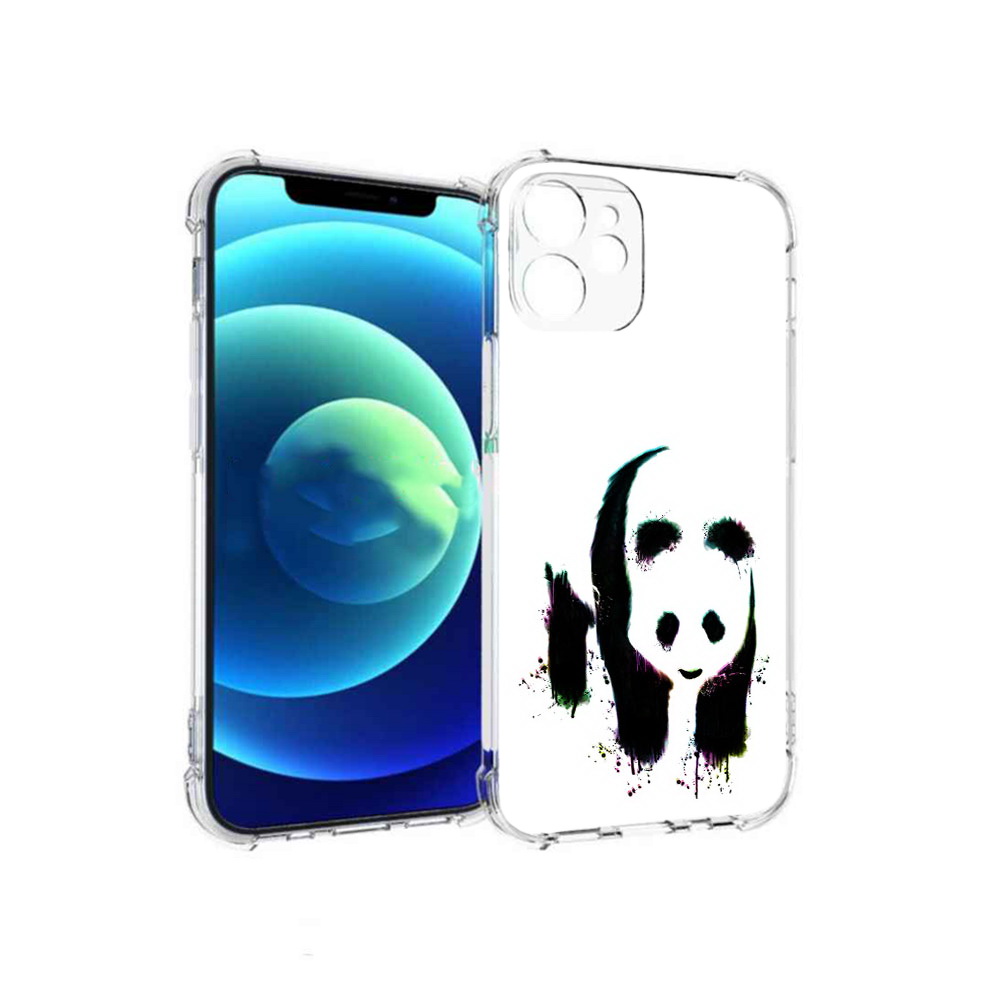 

Чехол MyPads Tocco для Apple iPhone 12 mini панда в акварели (PT157566.610.532), Прозрачный, Tocco