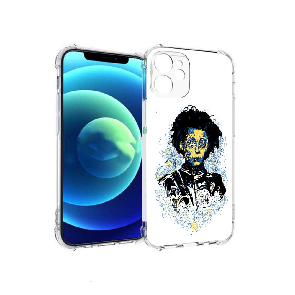 

Чехол MyPads Tocco для Apple iPhone 12 mini парень черно-белый абстракция, Прозрачный, Tocco
