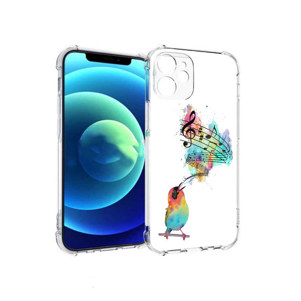 

Чехол MyPads Tocco для Apple iPhone 12 mini певчая птичка (PT157566.610.536), Прозрачный, Tocco