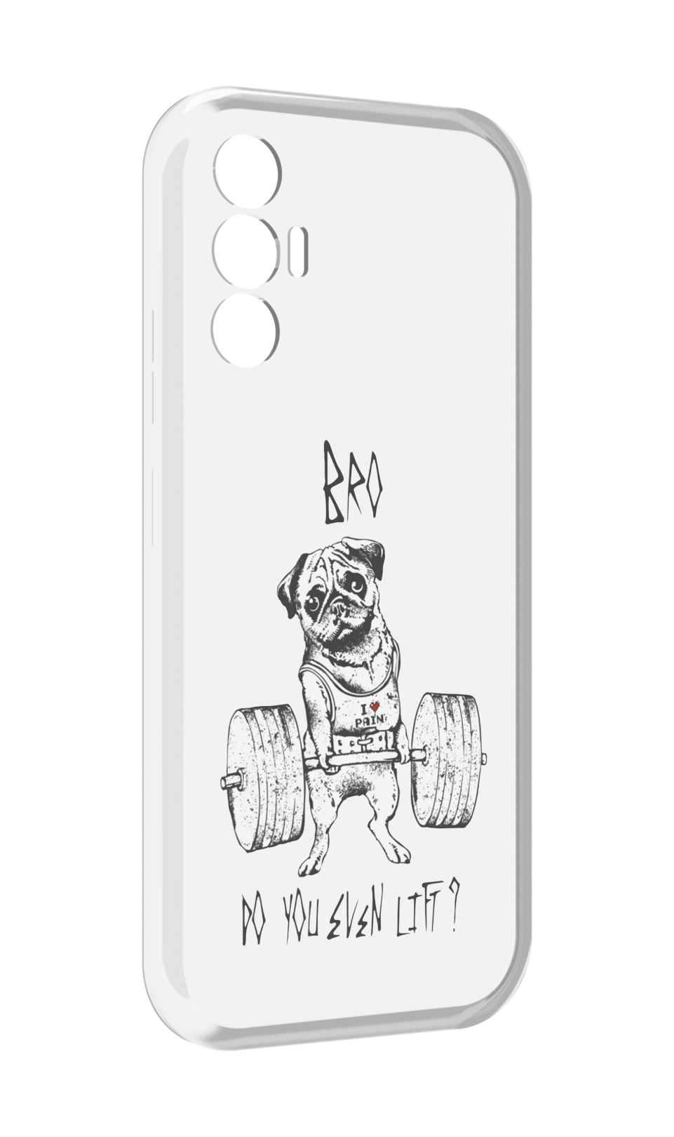 

Чехол MyPads брат ты подкачался мужской для Tecno Pova 3, Прозрачный, Tocco