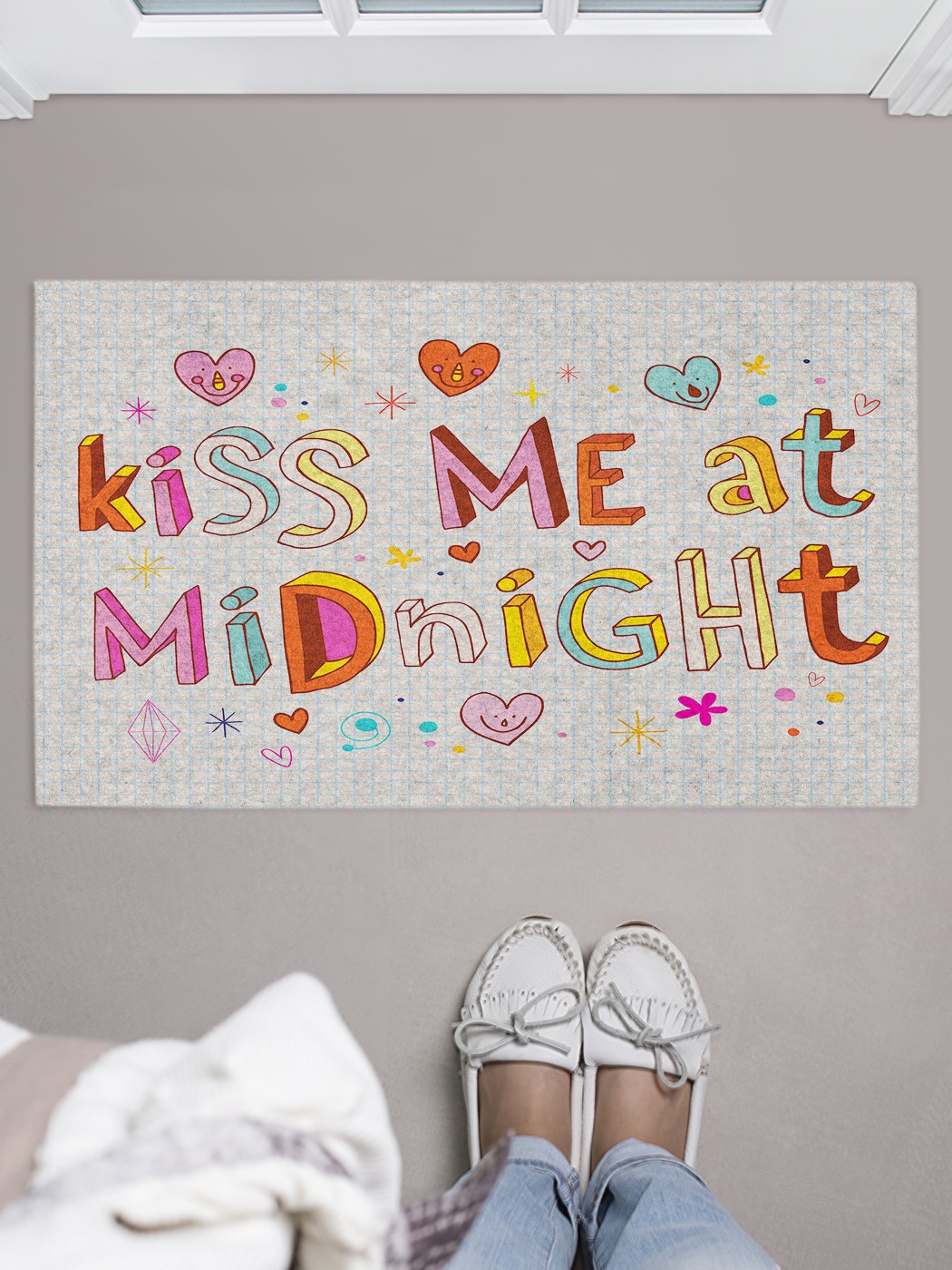 

Придверный коврик в прихожую для обуви, на резиновой основе, 75x45 см door_66566 JoyArty