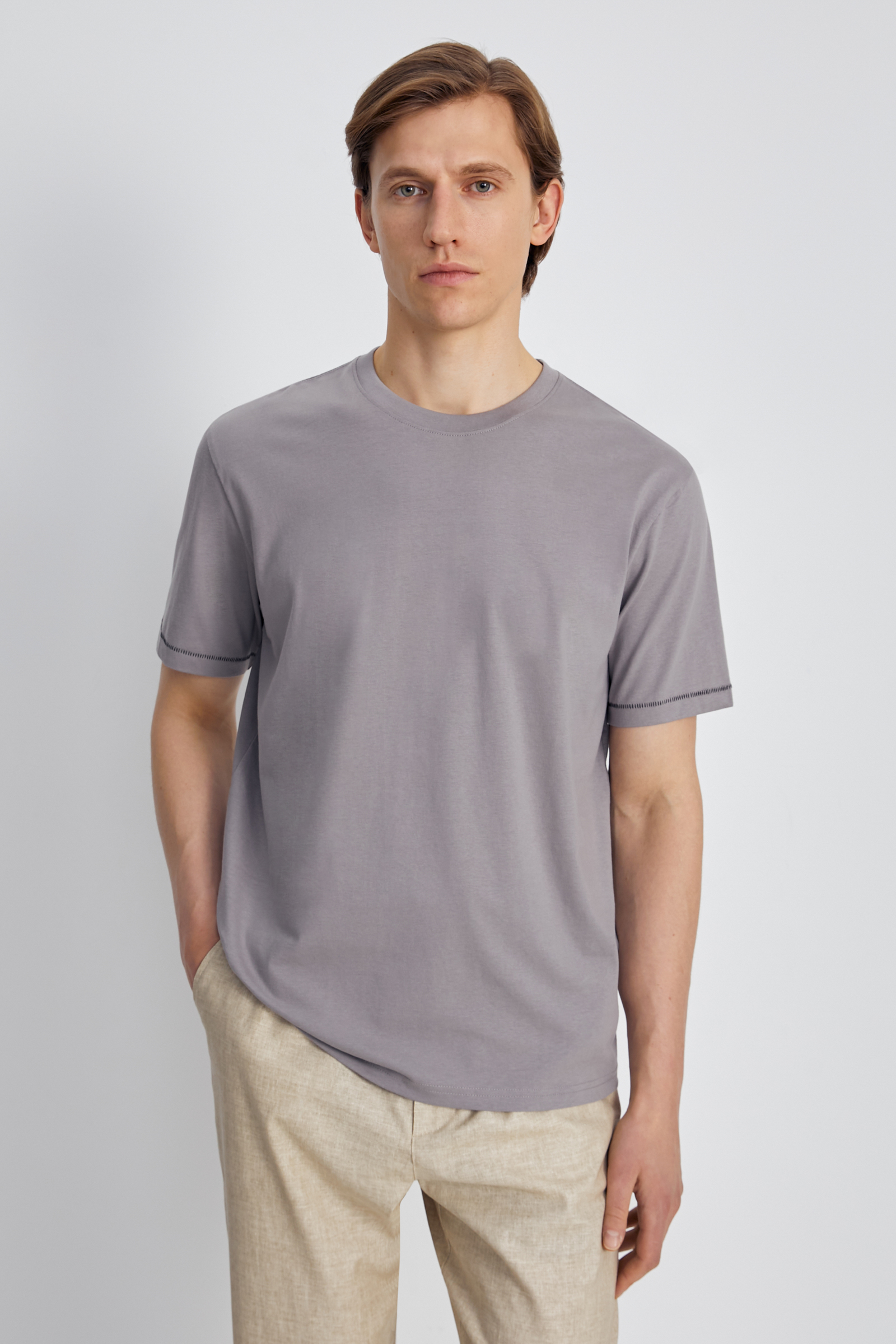 

Футболка мужская Finn Flare BAS-200131 серая L, Серый, BAS-200131