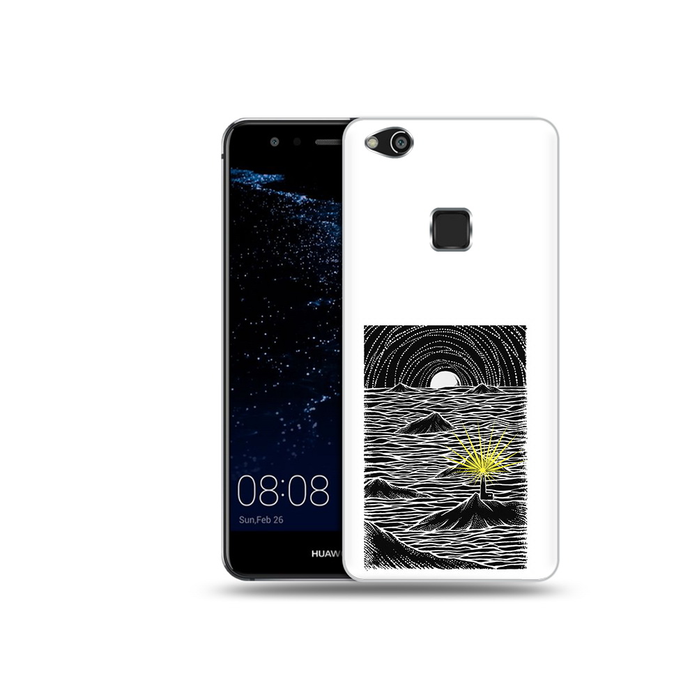 Чехол MyPads Tocco для Huawei P10 Lite маяк в черно белом море (PT62135.59.460)
