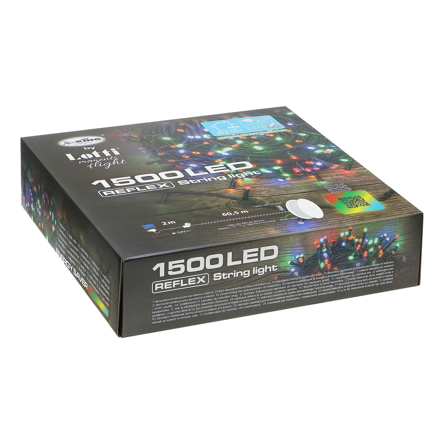 

Световая гирлянда новогодняя Lotti 60,5м разноцветный/RGB