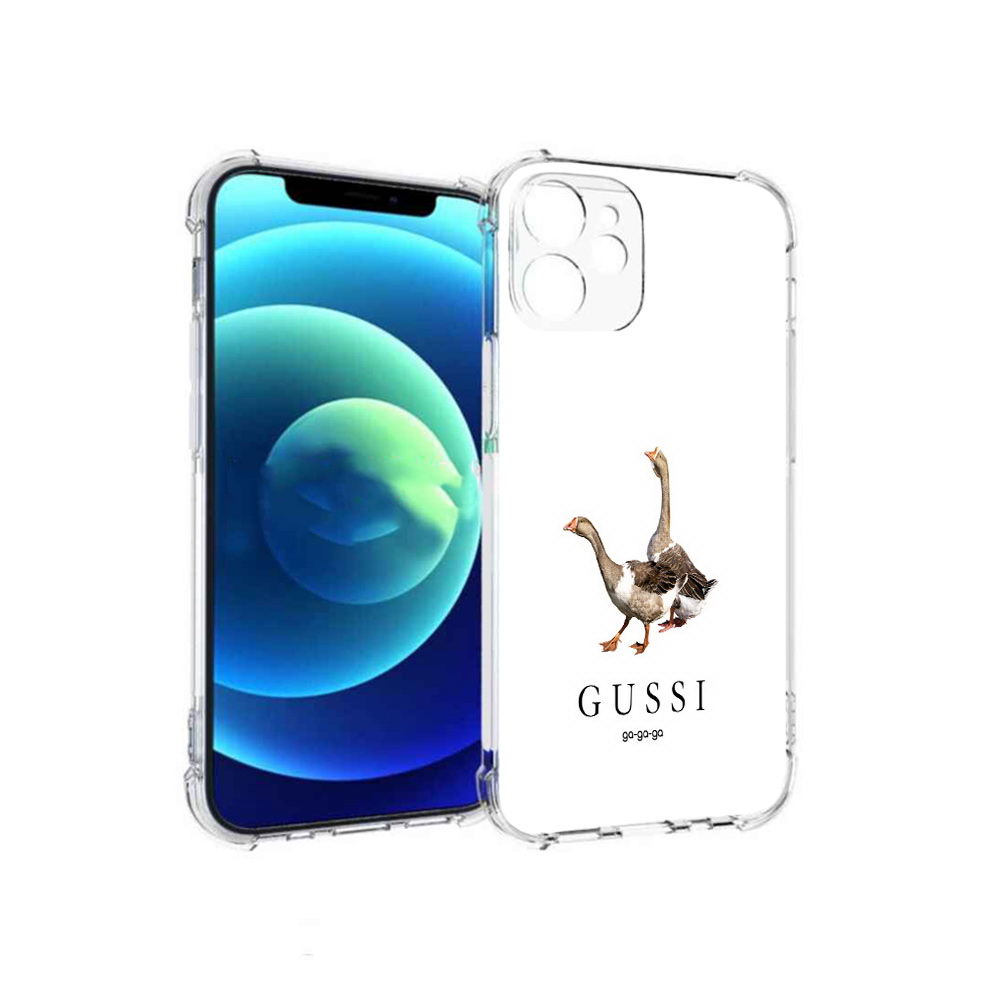 

Чехол MyPads Tocco для Apple iPhone 12 mini Гусси бренд (PT157566.610.56), Прозрачный, Tocco