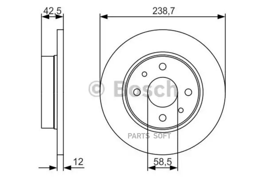 Тормозной Диск Передний 0986479R61 Bosch 0986479R61