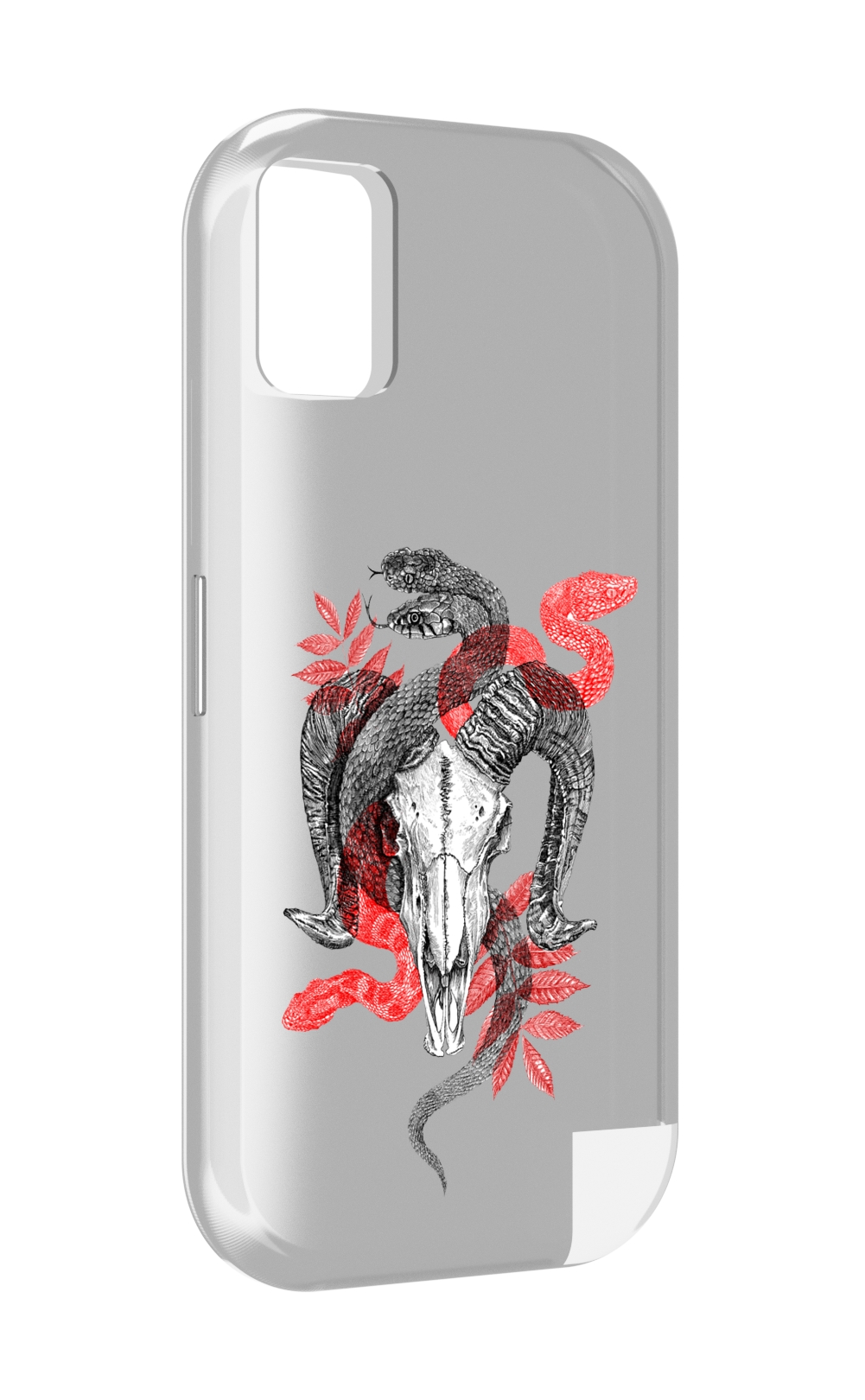 

Чехол MyPads змея в черепе рисунок для UMIDIGI A11, Прозрачный, Tocco