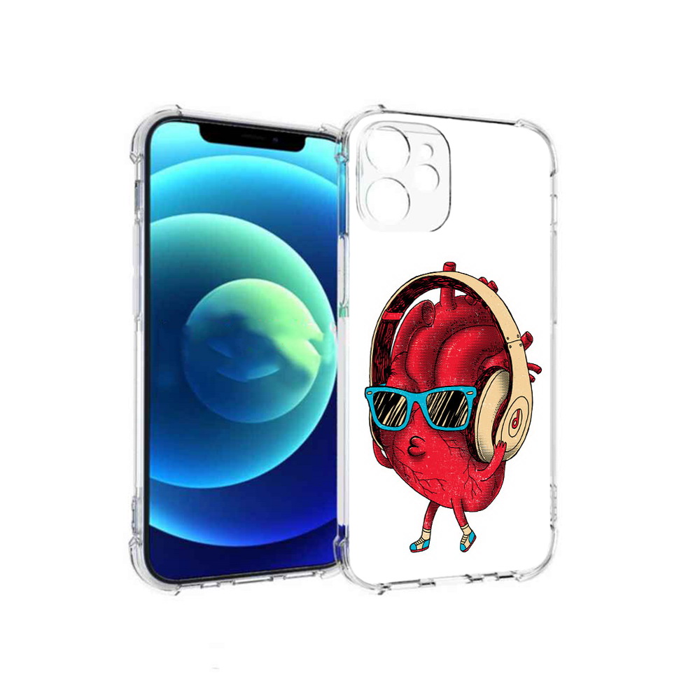 

Чехол MyPads Tocco для Apple iPhone 12 mini слушай сердце (PT157566.610.609), Прозрачный, Tocco
