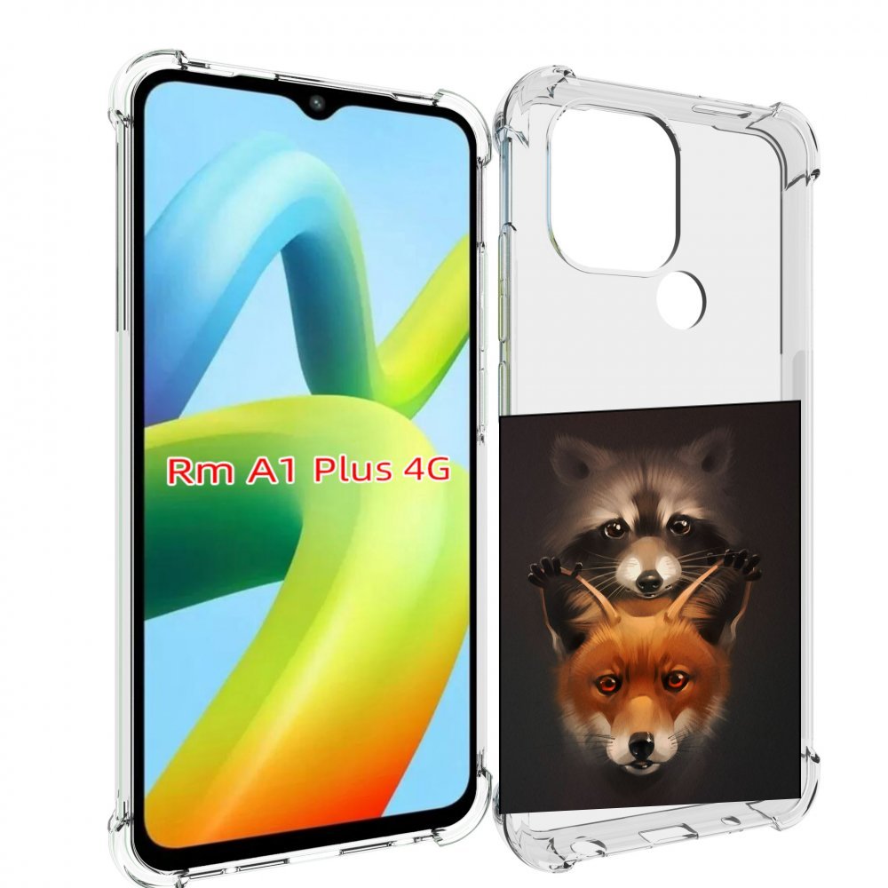 

Чехол MyPads енотик-лисенок для Xiaomi Redmi A1 Plus +, Прозрачный, Tocco