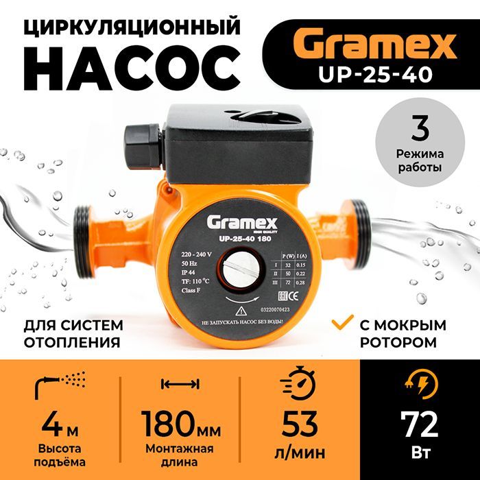 Циркуляционный насос Gramex 016828