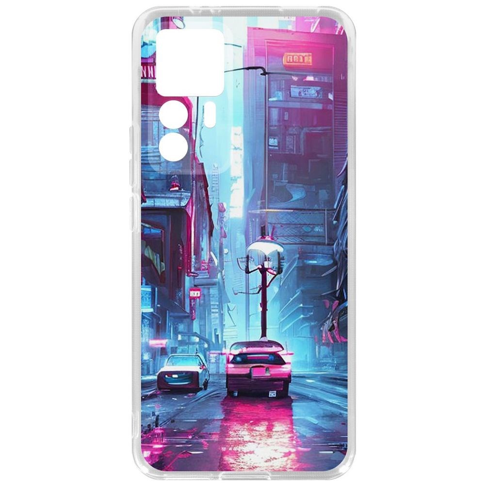 

Чехол-накладка Кейс Киберпанк Улица для Xiaomi 12T Pro, Прозрачный