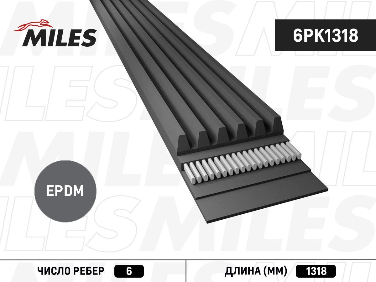 

Ремень П/К Miles арт. 6PK1318