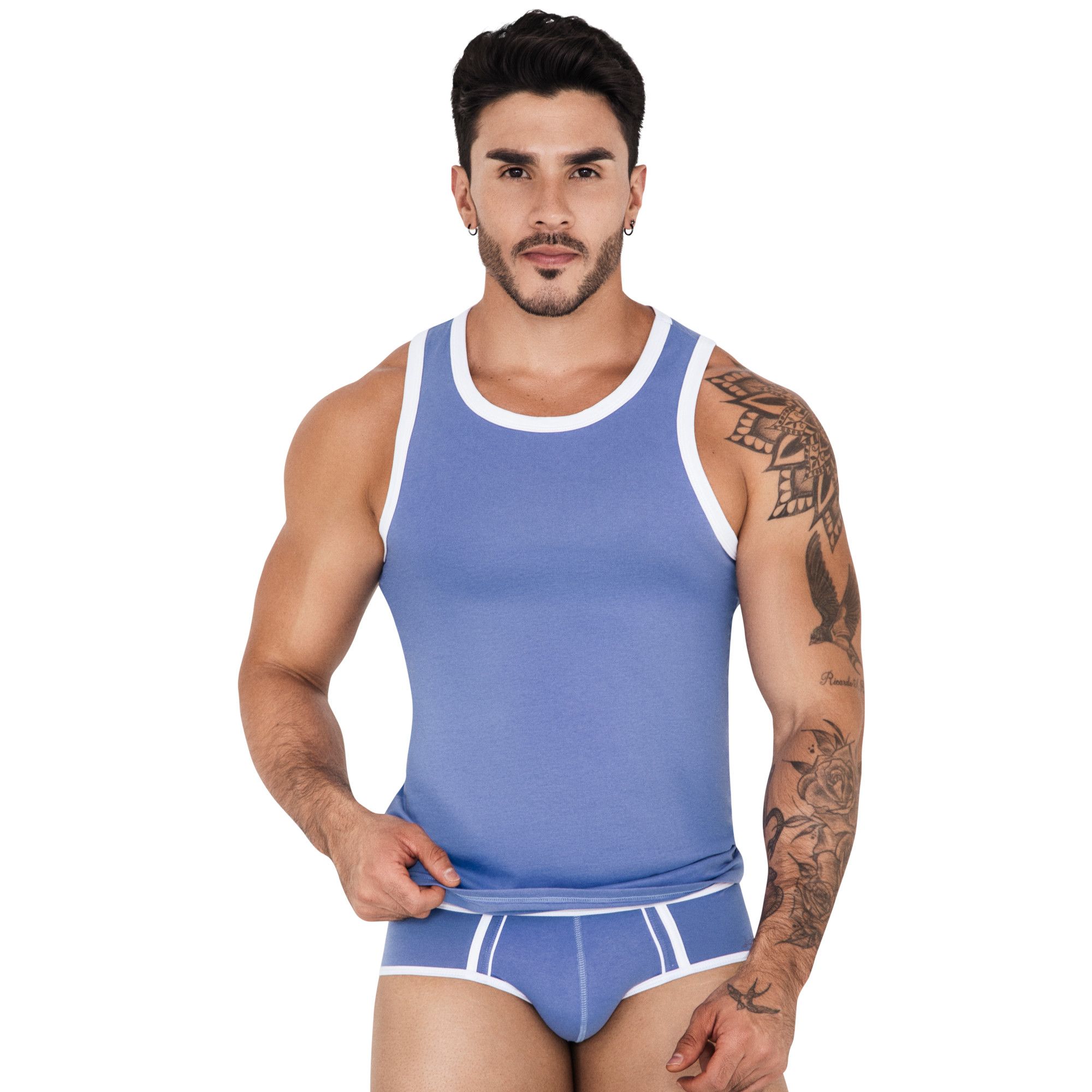 

Майка домашняя мужская Clever Masculine Underwear 151007 синяя M, Синий, 151007
