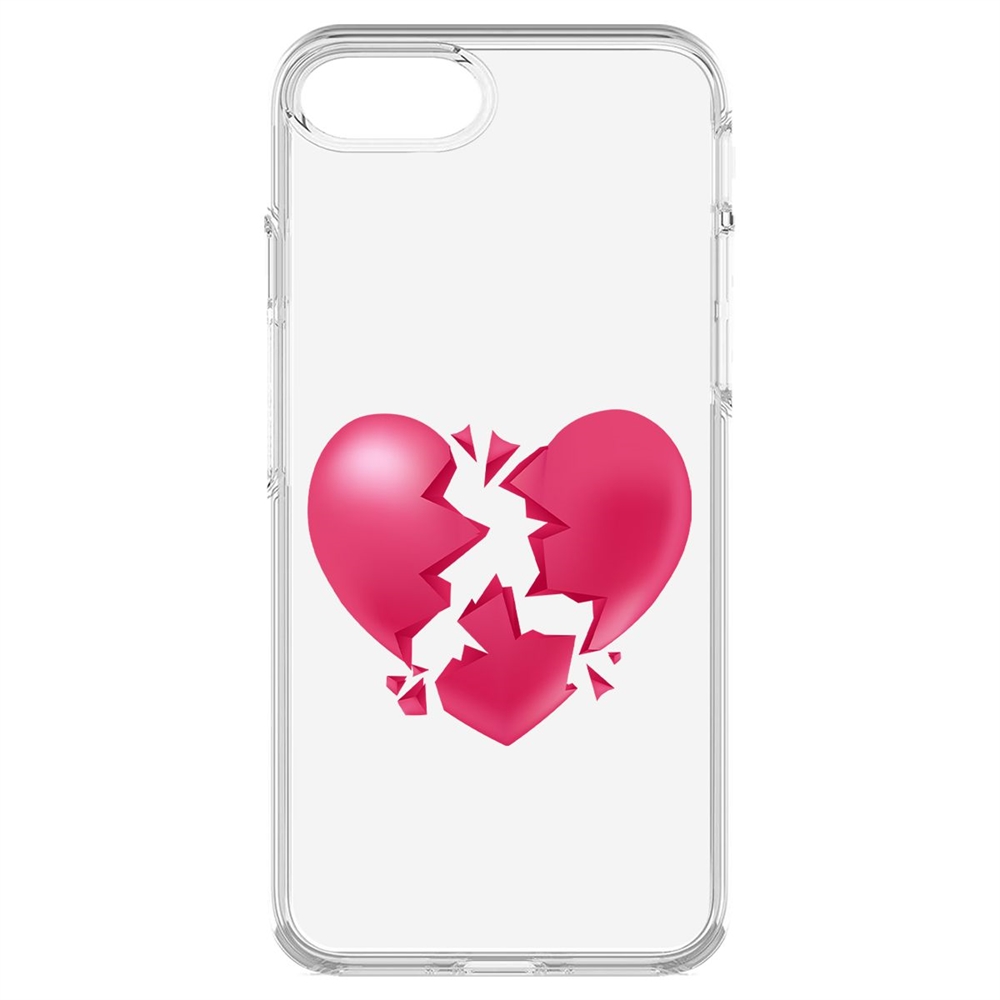

Чехол-накладка Krutoff Clear Case Разбитое сердце для iPhone 7/8/SE