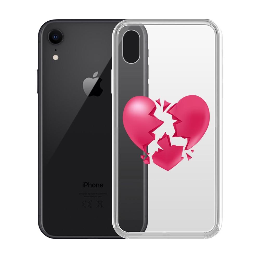 

Чехол-накладка Krutoff Clear Case Разбитое сердце для iPhone XR