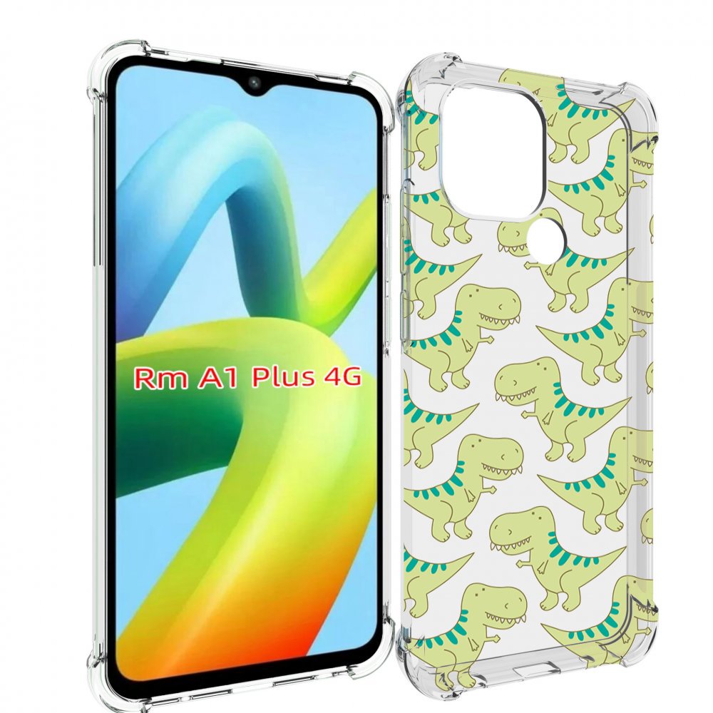 

Чехол MyPads зеленые-динозаврики для Xiaomi Redmi A1 Plus +, Прозрачный, Tocco