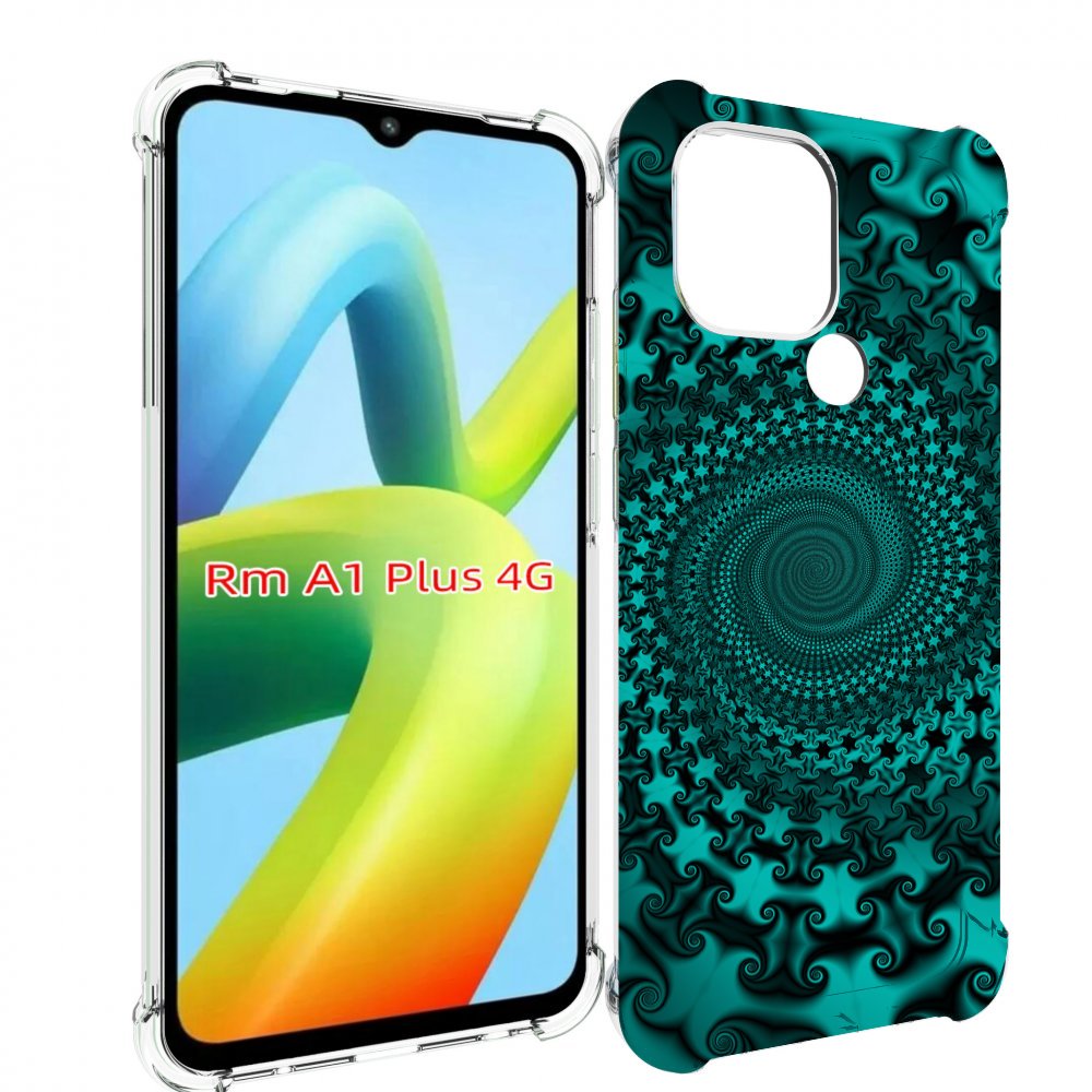 

Чехол MyPads зеленый-гипноз для Xiaomi Redmi A1 Plus +, Прозрачный, Tocco