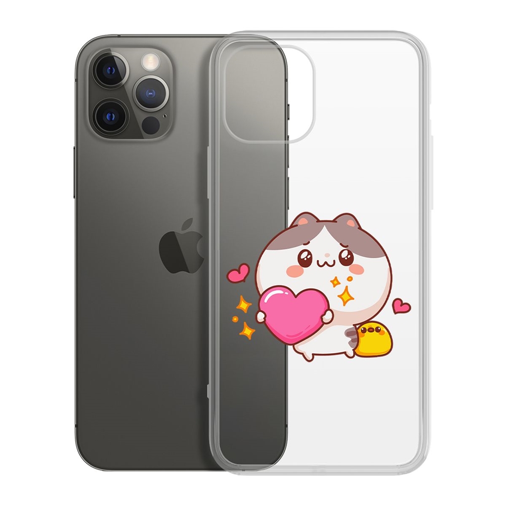 

Чехол-накладка Krutoff Clear Case Сердце для тебя для iPhone 12 Pro Max, Прозрачный
