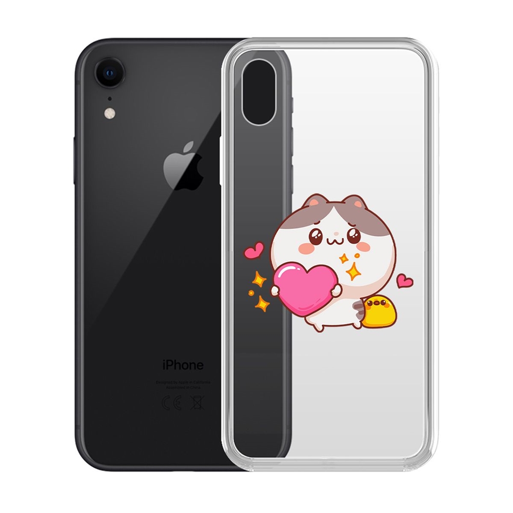 

Чехол-накладка Krutoff Clear Case Сердце для тебя для iPhone XR, Прозрачный