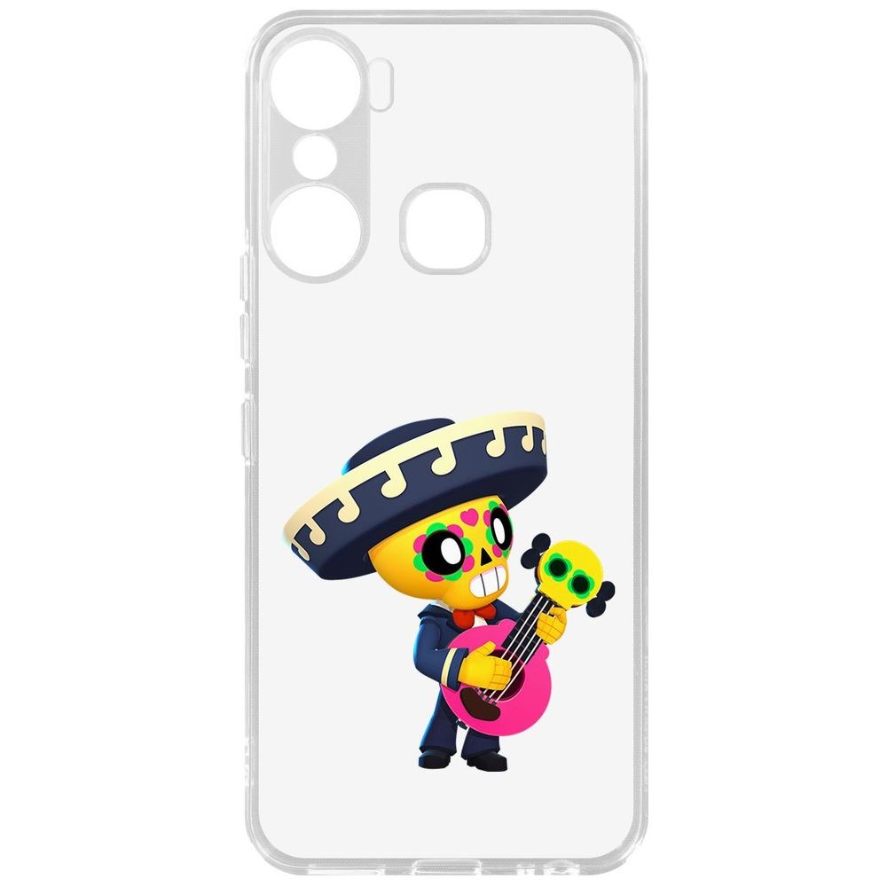 

Чехол-накладка Кейс Brawl Stars-Поко для Infinix Hot 12 Pro, Прозрачный