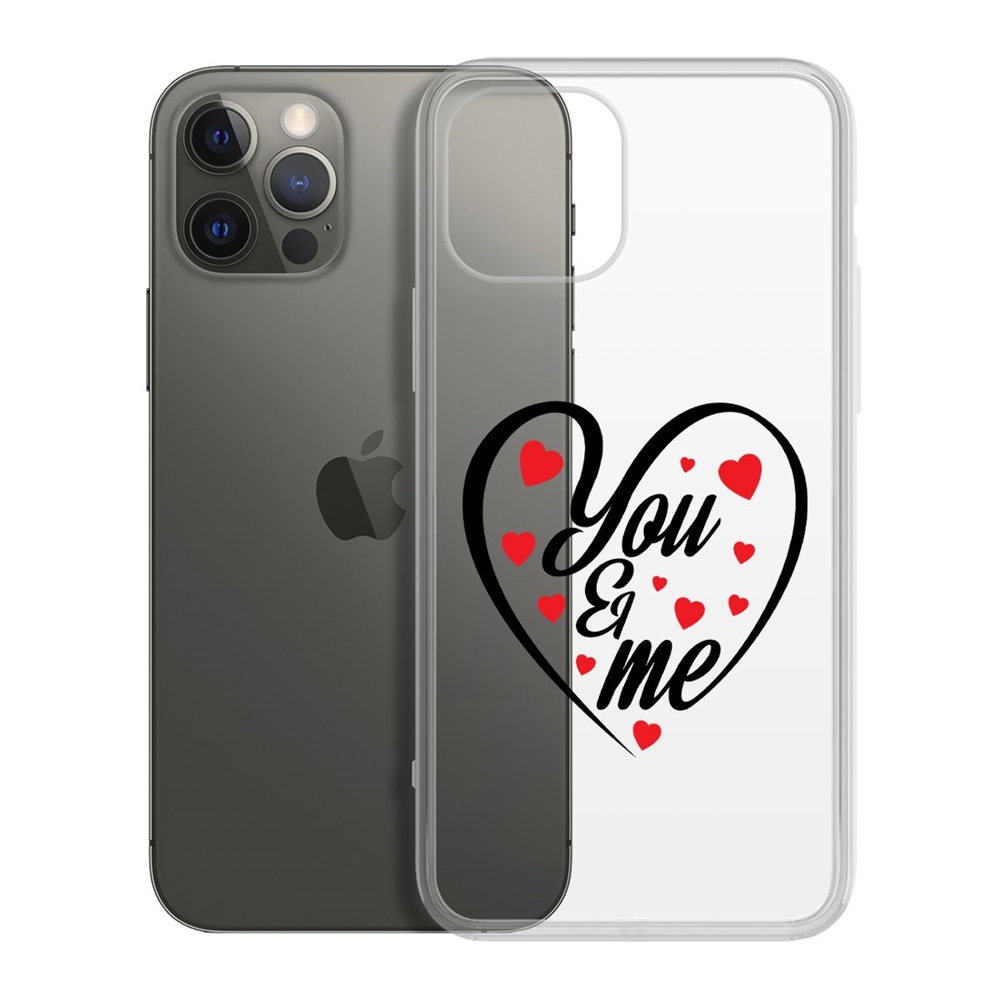 

Чехол-накладка Krutoff Clear Case Ты и Я для iPhone 12/12 Pro, Прозрачный