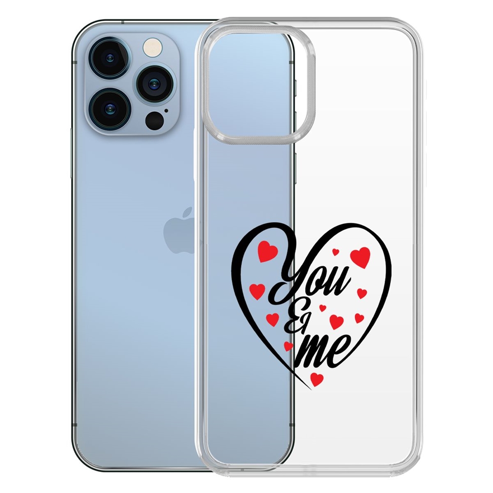 

Чехол-накладка Krutoff Clear Case Ты и Я для iPhone 13 Pro, Прозрачный