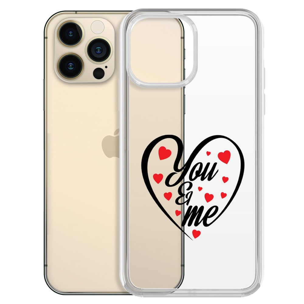

Чехол-накладка Krutoff Clear Case Ты и Я для iPhone 13 Pro Max, Прозрачный