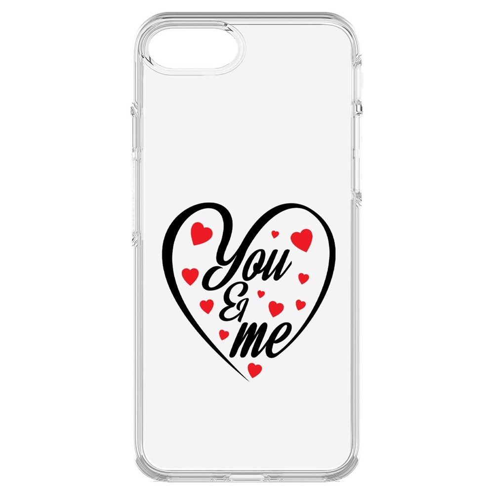 

Чехол-накладка Krutoff Clear Case Ты и Я для iPhone 7/8/SE
