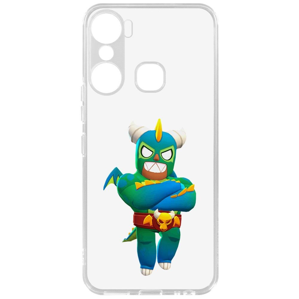 

Чехол-накладка Кейс Brawl Stars-Эль Дракон Вердозо для Infinix Hot 12 Pro, Прозрачный