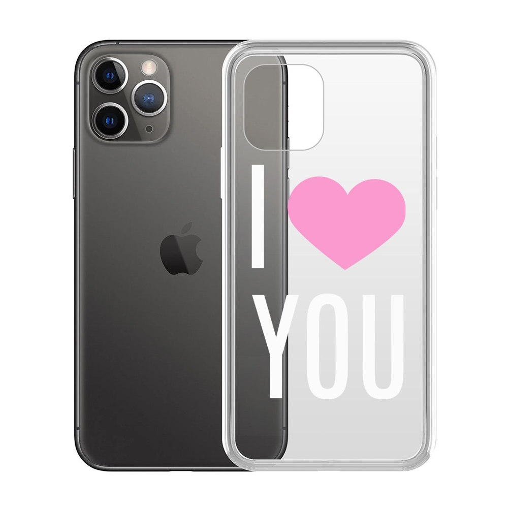 

Чехол-накладка Krutoff Clear Case Я люблю тебя для iPhone 11 Pro, Прозрачный