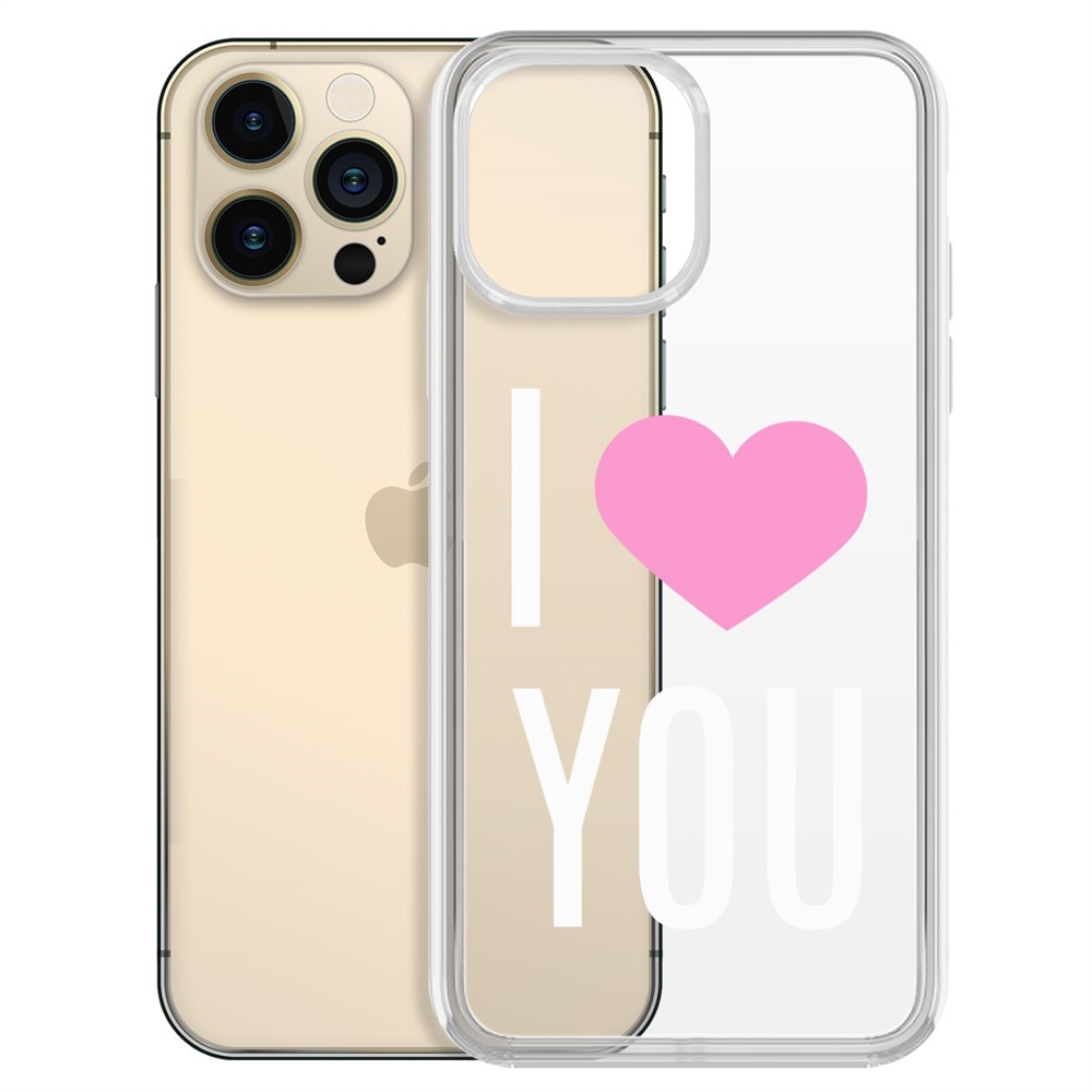 

Чехол-накладка Krutoff Clear Case Я люблю тебя для iPhone 13 Pro Max, Прозрачный