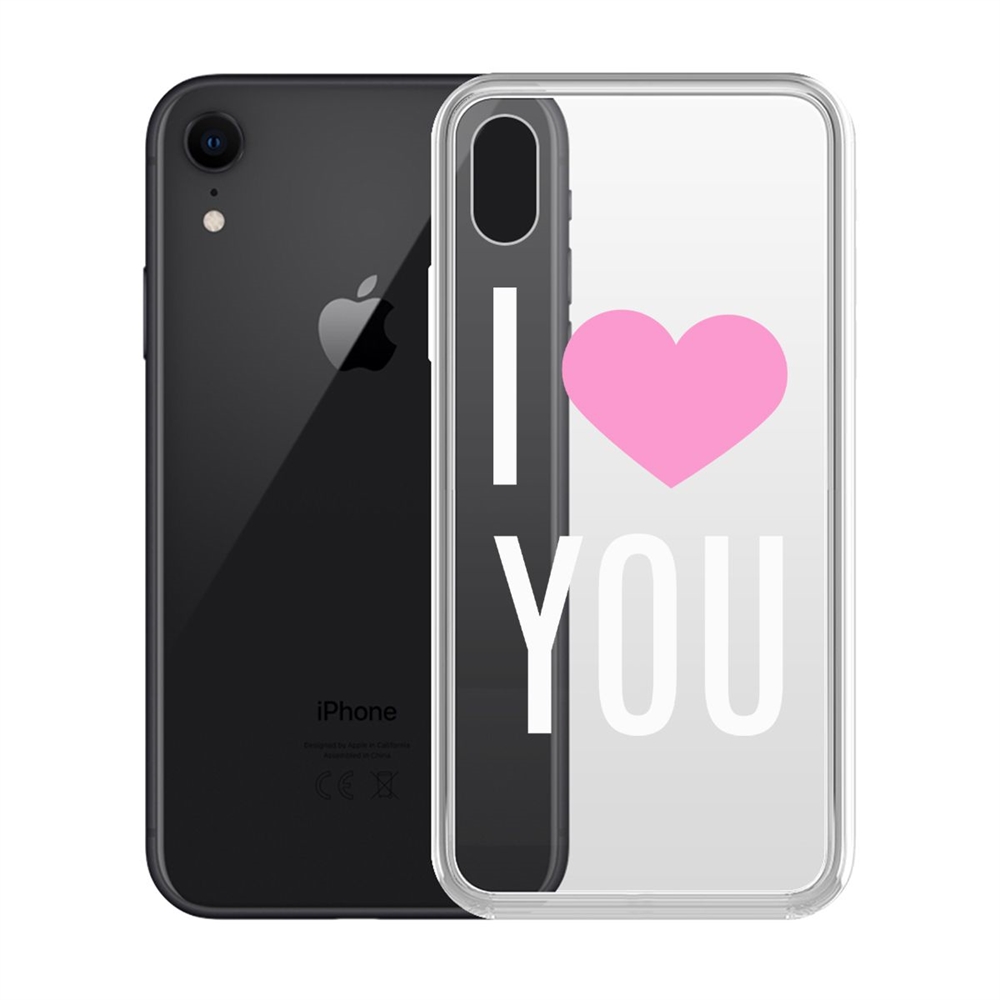 

Чехол-накладка Krutoff Clear Case Я люблю тебя для iPhone XR, Прозрачный