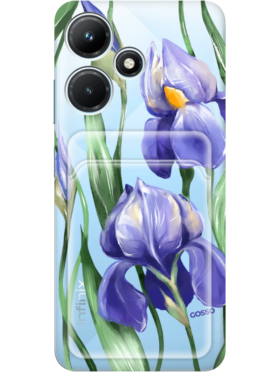 

Силиконовый чехол на Infinix Hot 30i с рисунком "Amazing Irises" прозрачный, Прозрачный;белый;синий, 20011946