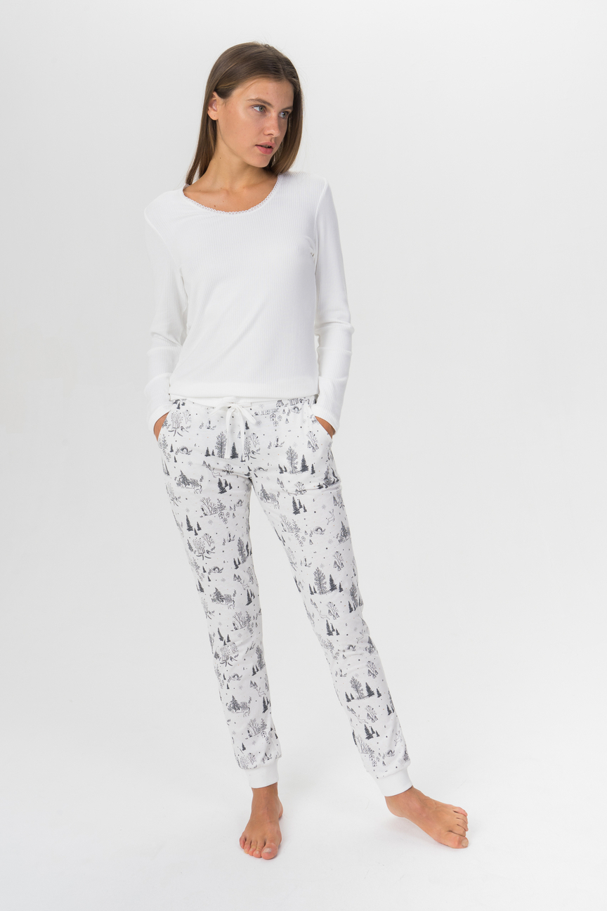 

Пижама женская ARUELLE WOODS WHITE белая 44, WOODS WHITE