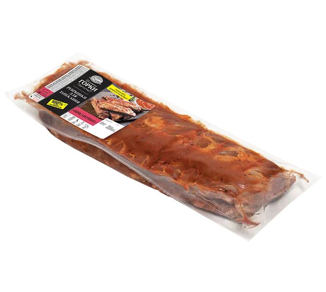 Ребрышки свиные Ближние Горки Пряные для запекания охлажденные +-1 кг