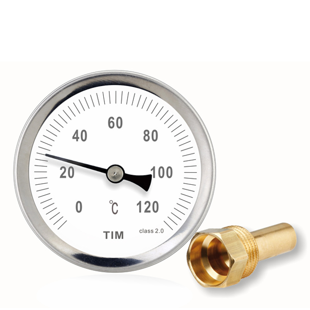 Термометр биметаллический с погружной гильзой Tim