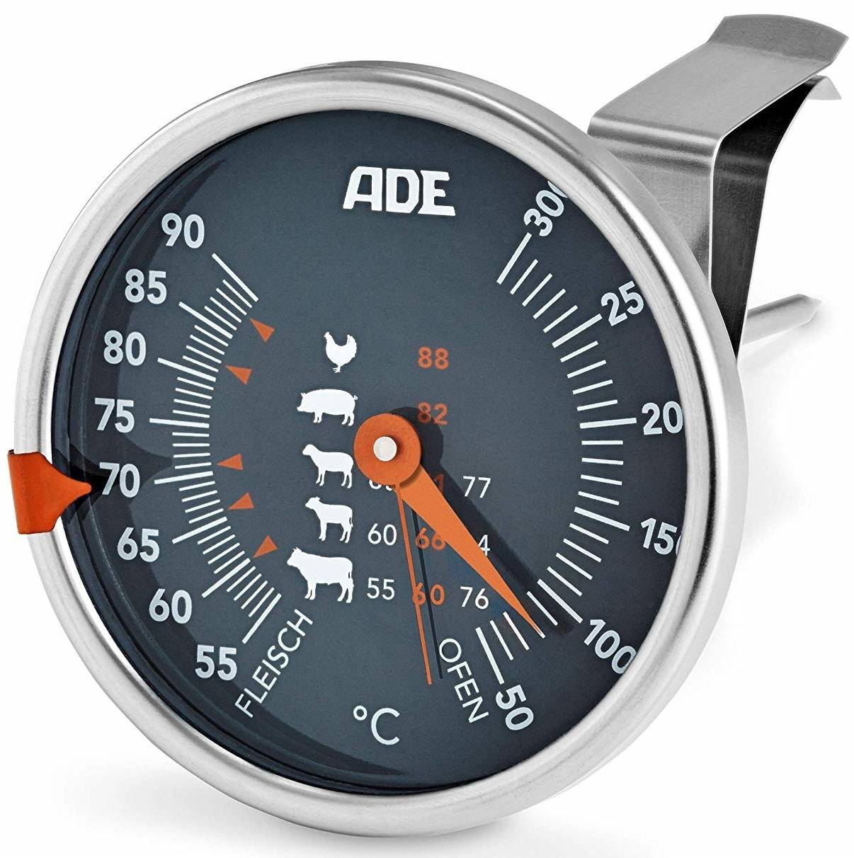 Термометр для мяса ADE BBQ1801 stainless steel, механический